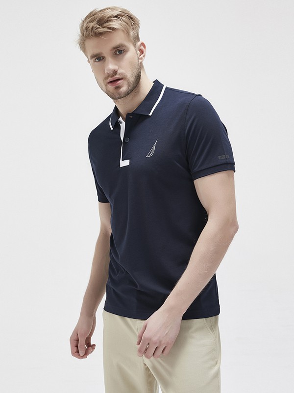 诺帝卡2023春夏季黑色polo衫