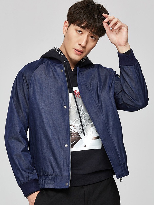 才子休闲装2023春夏季黑色T恤