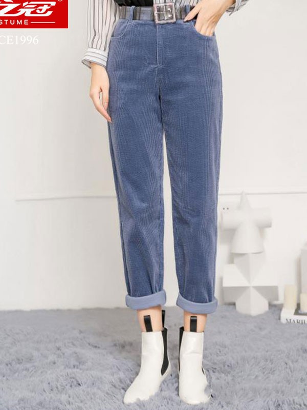 万之冠2023春夏季藏蓝色长裤