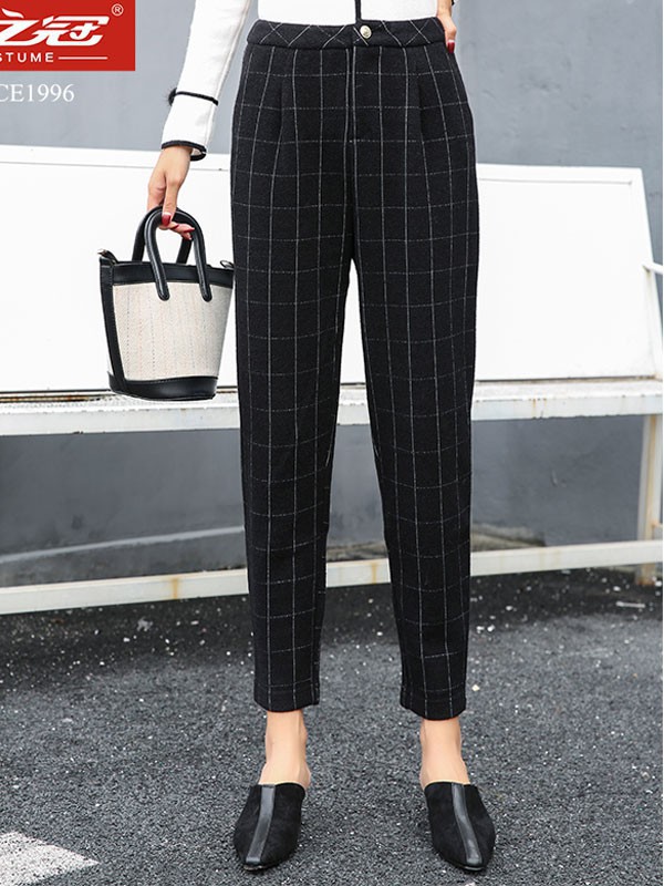 万之冠2023春夏季黑色长裤