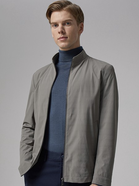 九牧王男装2023春夏季蓝色针织衫