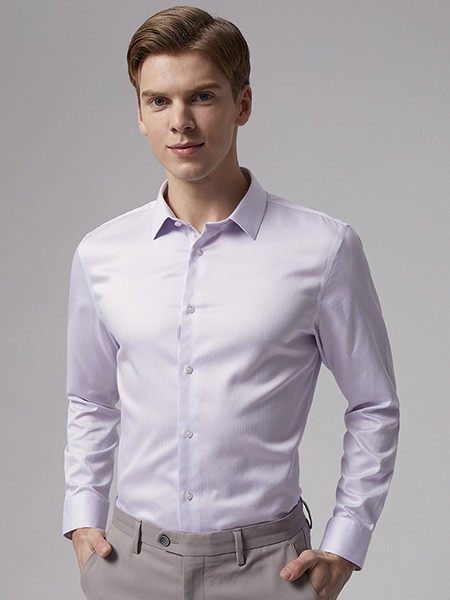 九牧王男装2023春夏季白色衬衫