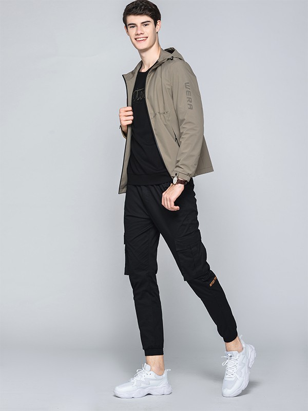 鲁宾汉男装2023春夏季黑色长裤