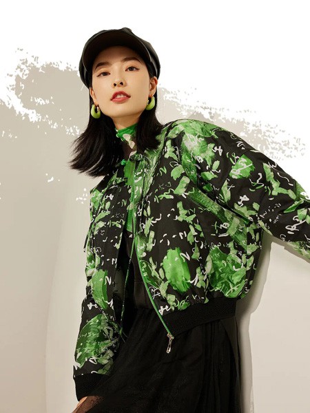 粉蓝女装2023春夏季黑色长裤