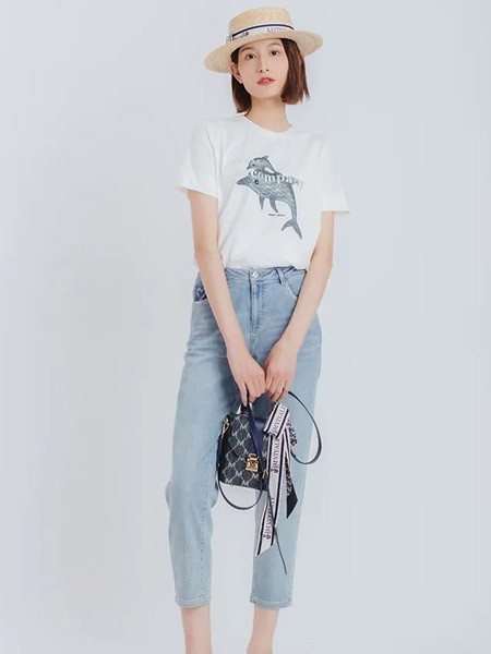 卓影2023春夏季白色T恤