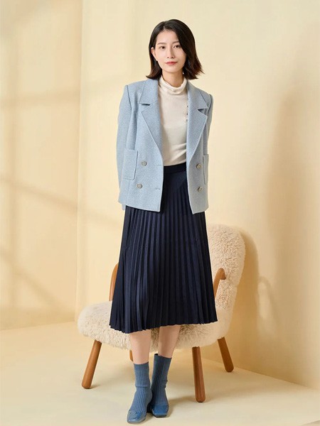 卓影女装2023春夏季灰色西装