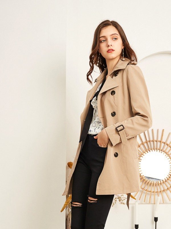 拿美2023春夏季卡其色风衣