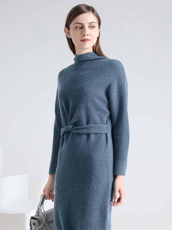 兆君2023春夏季灰色连衣裙