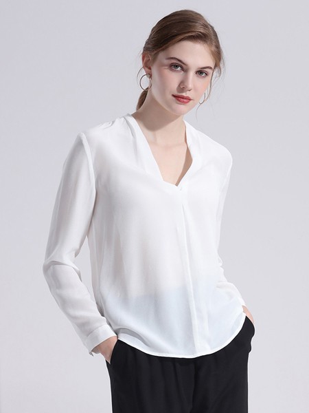 兆君羊衫毛衫2023春夏季白色上衣