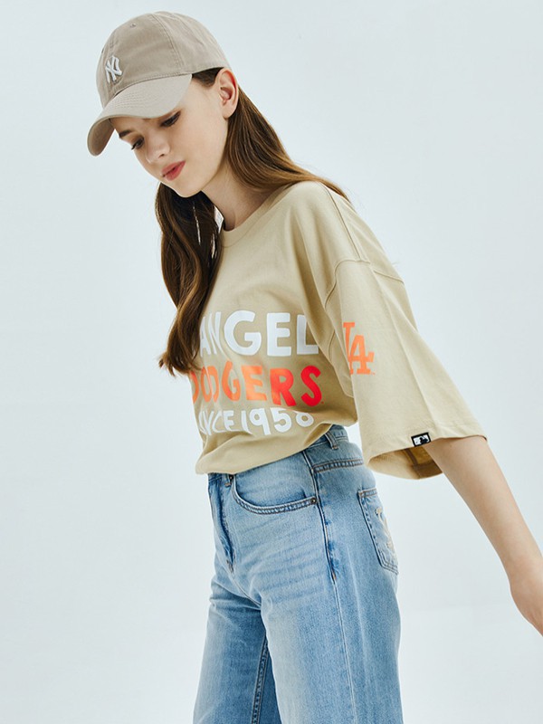 MLB棒球大联盟休闲装2023春夏季棕色T恤