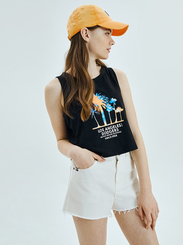 MLB棒球大联盟休闲装2023春夏季黑色背心