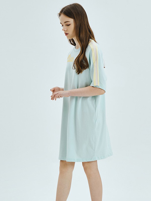 MLB棒球大联盟休闲装2023春夏季蓝色连衣裙