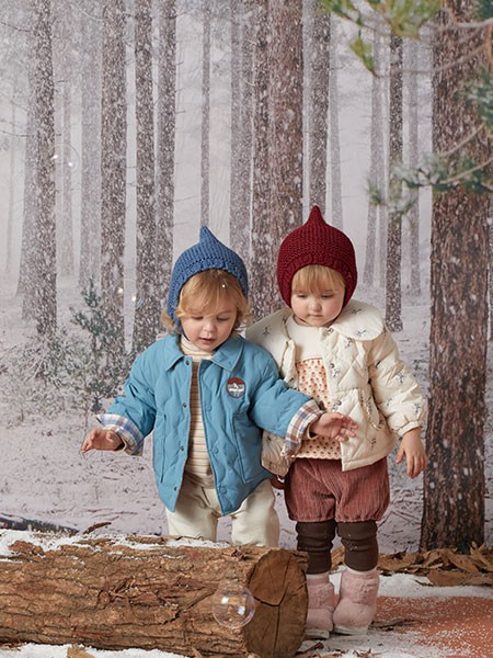 moimoln童装2022秋冬季蓝色外套