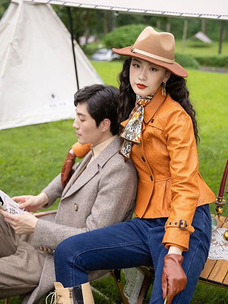 电影时装女装2022秋冬季藏蓝色长裤