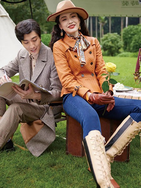 电影时装女装2022秋冬季橙色外套