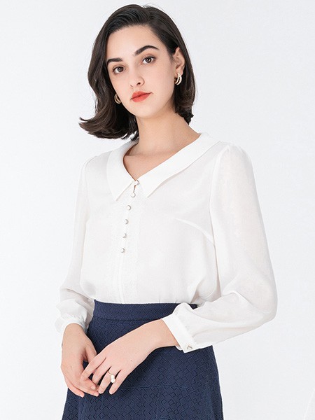 名师路2023春夏季白色衬衫