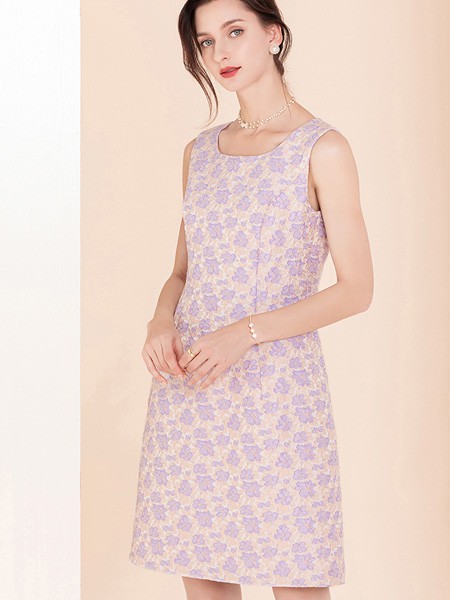 名师路2023春夏季粉色连衣裙