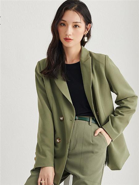 金苑女装2023春夏季绿色西装