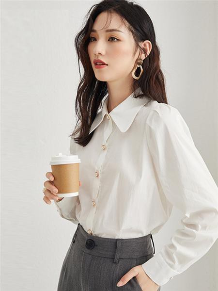 金苑女装2022秋冬季白色衬衫
