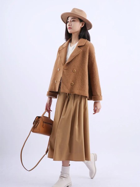 因为2022秋冬季卡其色大衣