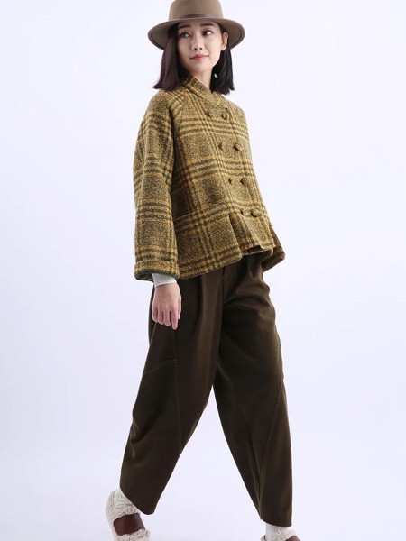 因为2022秋冬季咖啡色阔腿裤