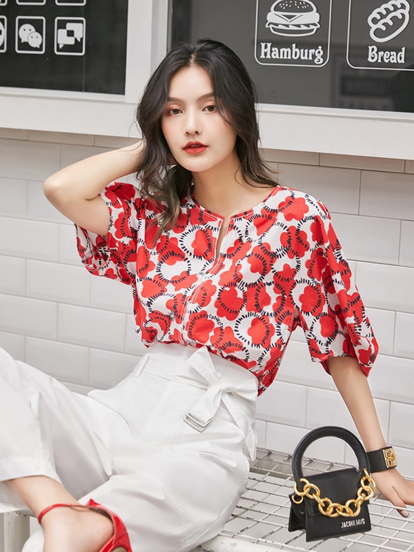 慧兰2023春夏季白色长裤