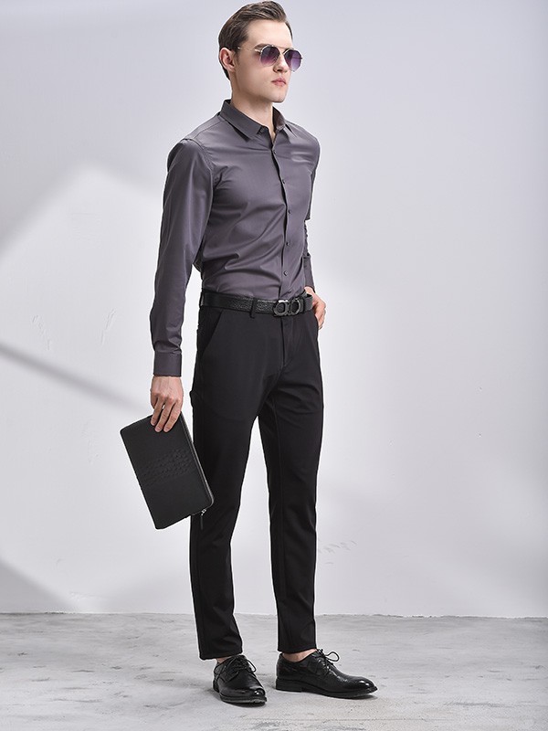 恩咖2023春夏季黑色长裤