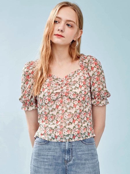 衣恋2023春夏季蓝色短裙