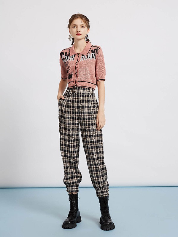 杰茜莱女装2023春夏季粉色衬衫