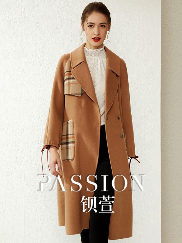 钡萱女装2022秋冬季咖啡色大衣