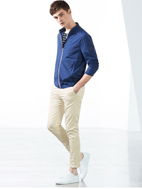 莱克斯顿男装2023春夏季米色长裤