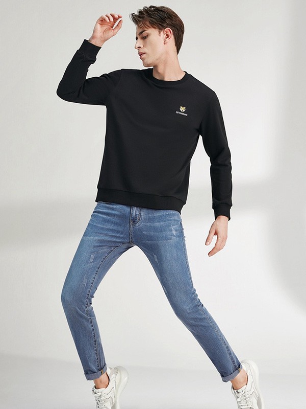 柒牌男装2023春夏季黑色T恤