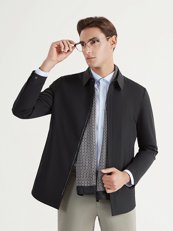 柒牌男装2023春夏季白色衬衫