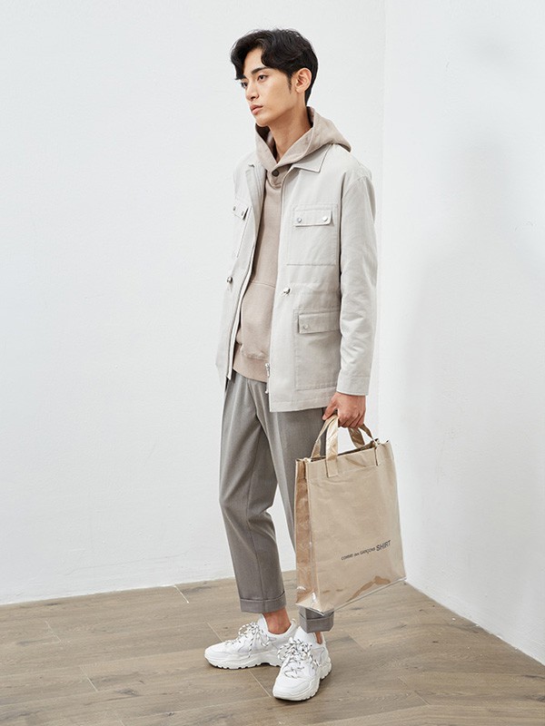 a.b.x男装2023春夏季灰色长裤