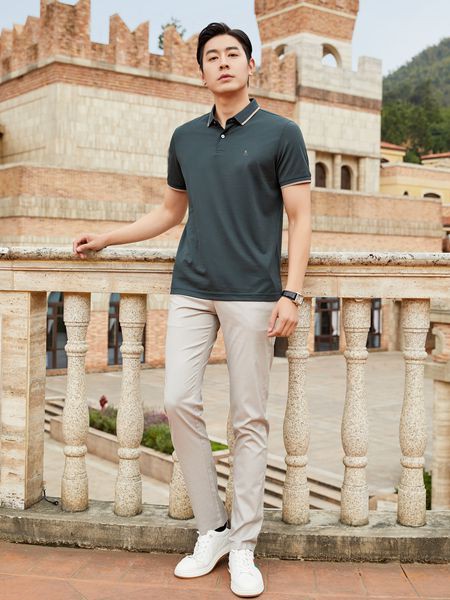 老爷车男装2023春夏季白色长裤