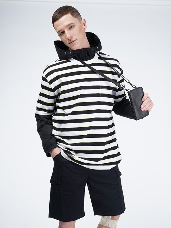 骆豪 男装2023春夏季白色T恤