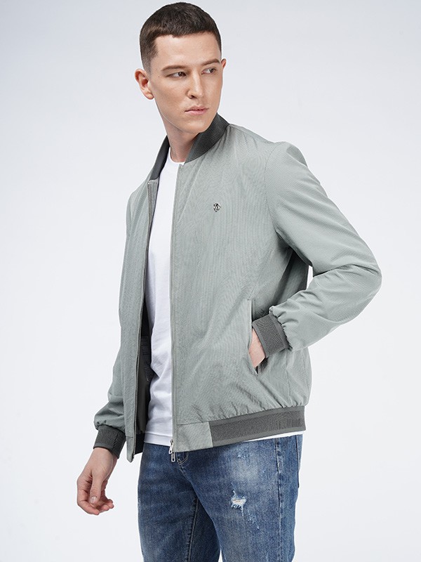 骆豪 男装2023春夏季蓝色外套