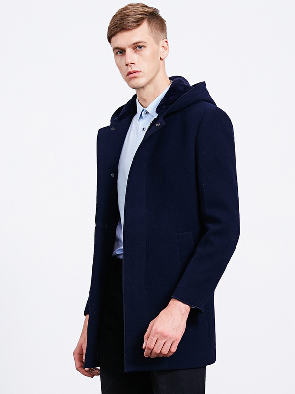 沙驰男装2022秋冬季蓝色衬衫