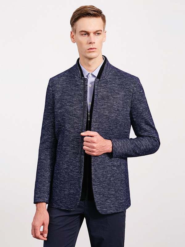 沙驰男装2022秋冬季黑色外套