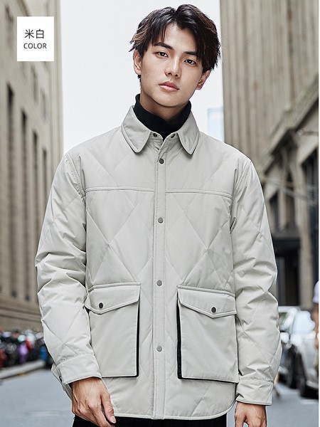 太子龙男装2023春夏季白色棉服