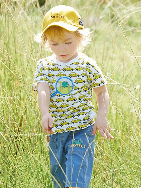 铅笔俱乐部 童装2023春夏季白色T恤