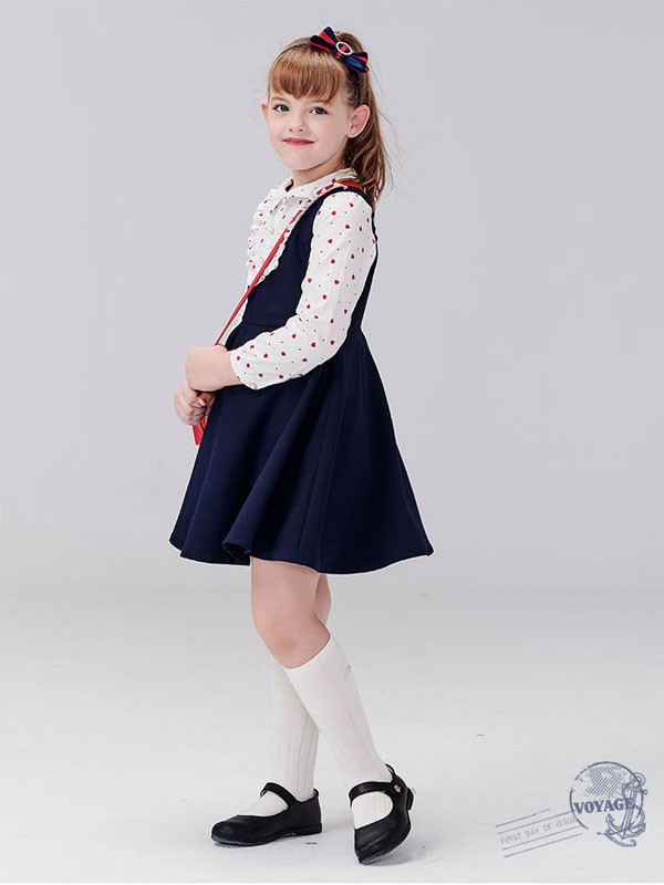 常春藤童装2023春夏季黑色连衣裙