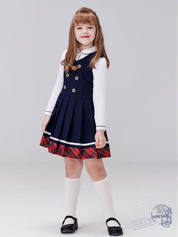 常春藤童装2023春夏季黑色连衣裙