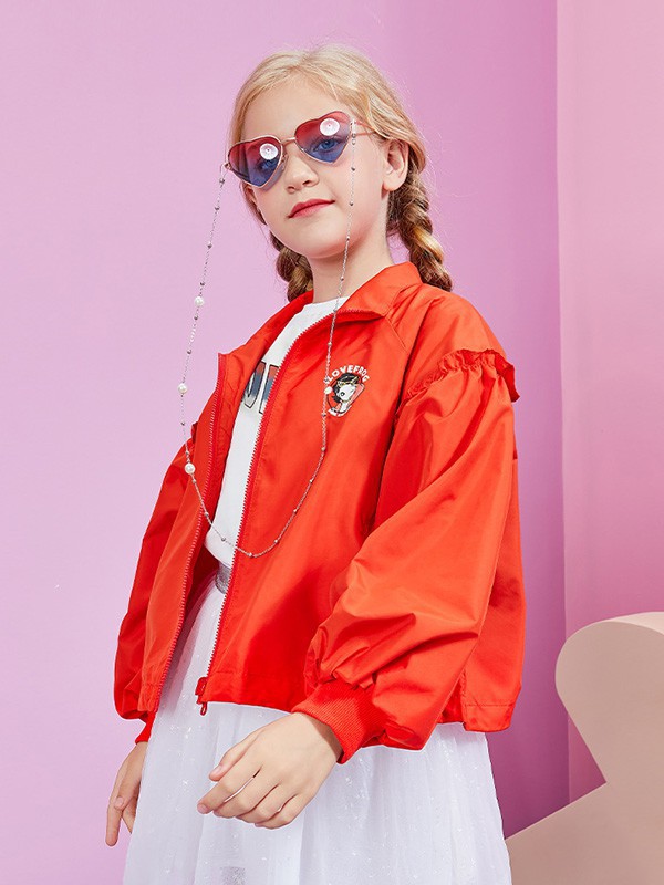 青蛙皇子2023春夏季橙色外套