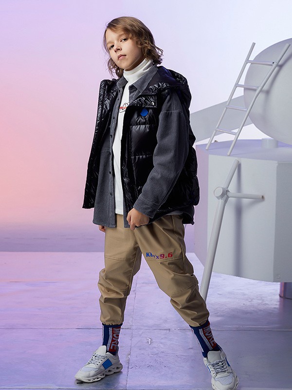 今童王童装2022秋冬季卡其色长裤