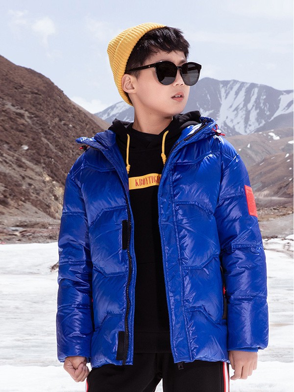 今童王童装2022秋冬季藏蓝色棉服