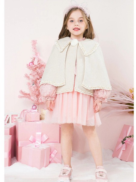 时尚小鱼童装2022秋冬季卡其色大衣