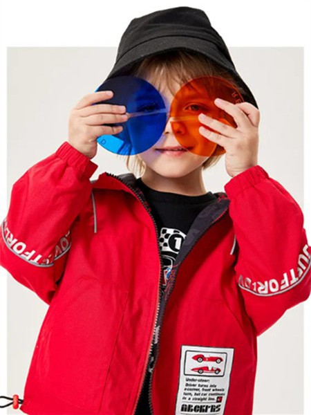 ABCKIDS童装2023春夏季红色棉服