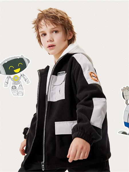ABCKIDS童装2023春夏季黑色外套