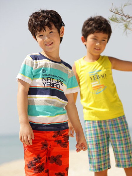 野豹童装2023春夏季黄色背心